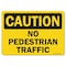 Signmission OSHA Caution, 7" Height, Rigid Plastic, 10" x 7", Landscape, No Pedestrian Traffic OS-CS-P-710-L-19208 - alternate 1